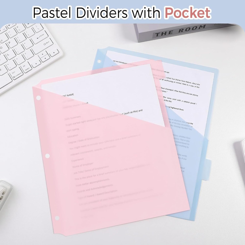8 divisórias A4 em tons pastel - Tab Divider A4 avaliação e preço