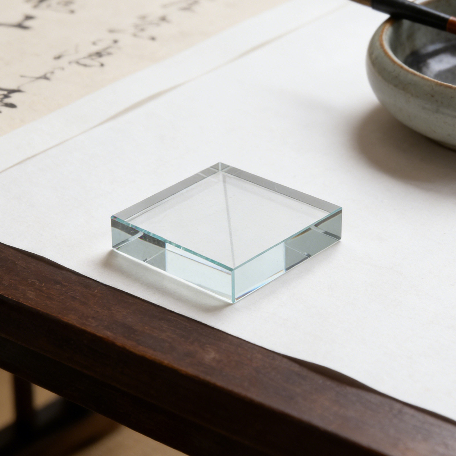 Peso de Papel Retangular Trans - Paper Weight Crystal avaliação e preço