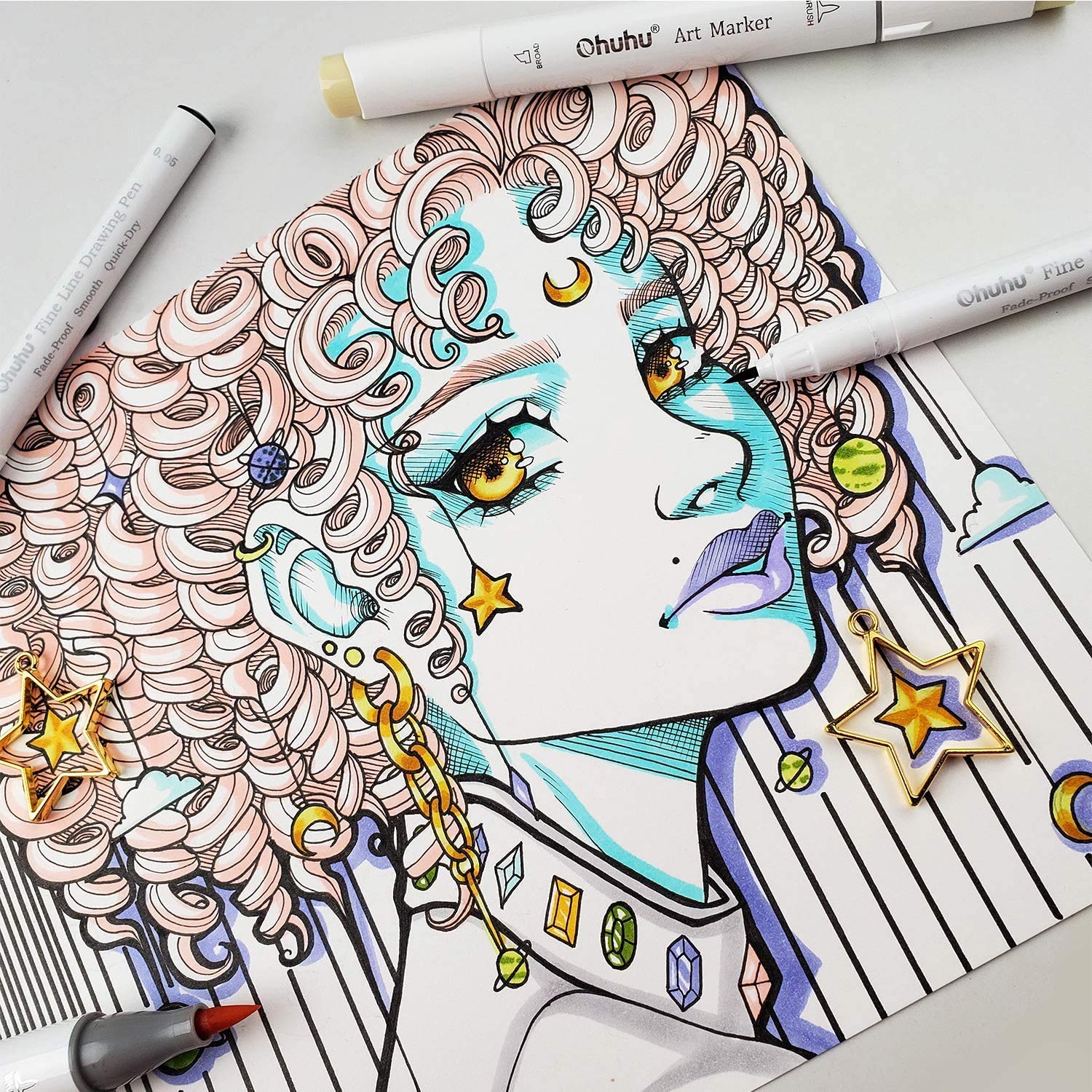 Ohuhu micro caneta fineliner c - Copic Marker Sketch avaliação e preço