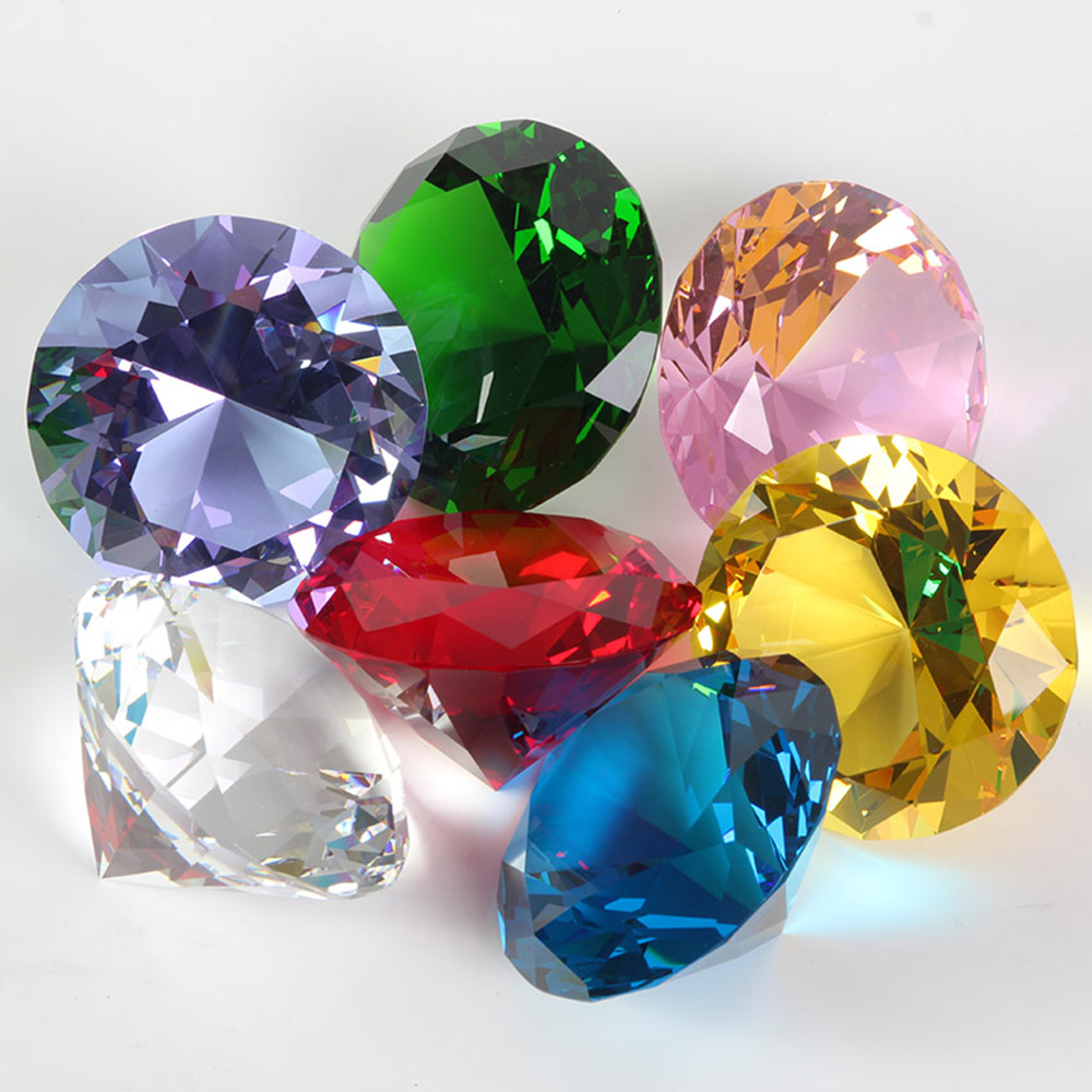 10 cores cristal diamante em f - Paper Weight Crystal avaliação e preço